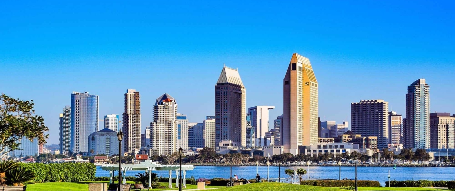 Side view of downtown San Diego during the day